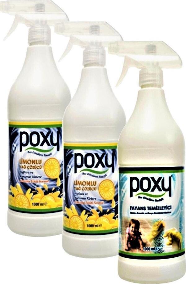 Limonlu Yağ Çözücü 2 X 1 Lt & Fayans Temizleyici 1 Lt - Image 1