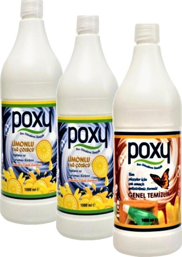 Limonlu Yağ Çözücü 2 x 1 lt +Çok Amaçlı Genel Temizlik Leke Çözücü 1 lt - Image 1