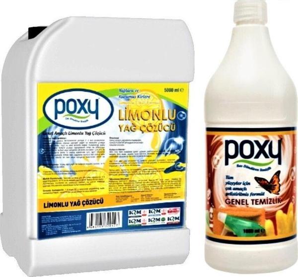 Limonlu Yağ Çözücü 5 lt & Çok Amaçlı Genel Temizlik Leke Çözücü 1 lt - Image 1
