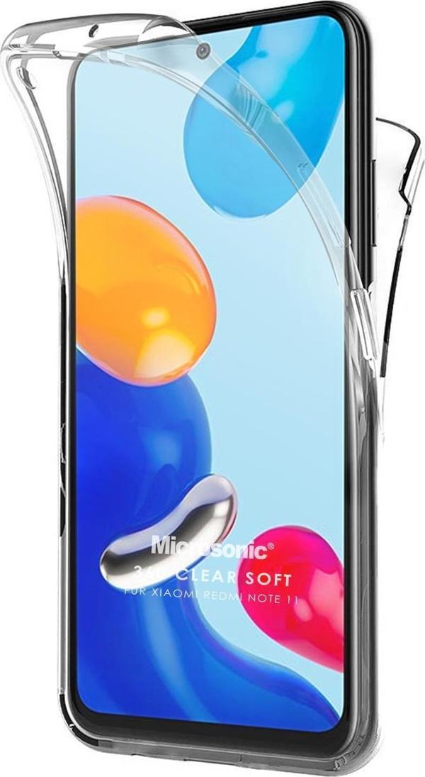 Microsonic Xiaomi Redmi Note 11S Kılıf 6 Tarafı Tam Full Koruma 360 Clear Soft Şeffaf - Image 1