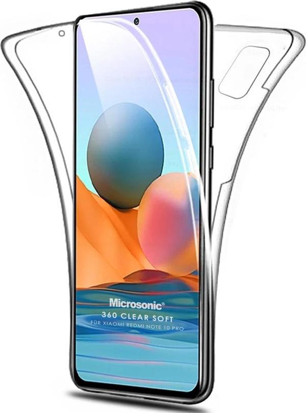 Microsonic Xiaomi Redmi Note 10 Pro Max Kılıf 6 Tarafı Tam Full Koruma 360 Clear Soft Şeffaf - Image 1