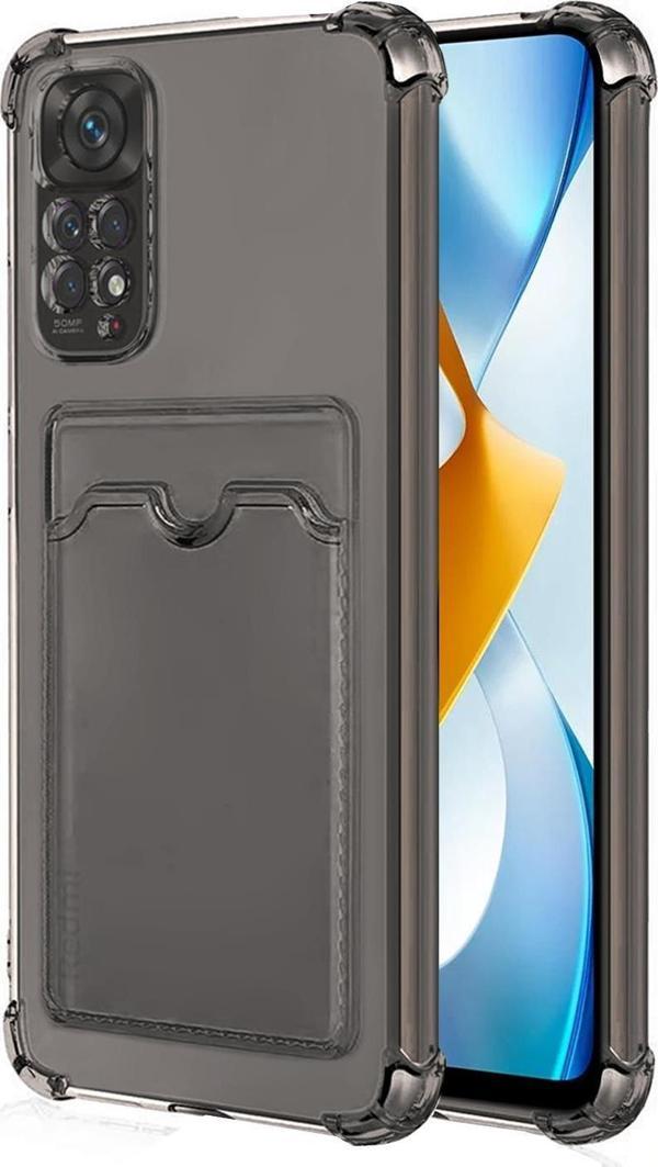 Microsonic Xiaomi Redmi Note 11 Card Slot Shock Kılıf Füme - Image 1