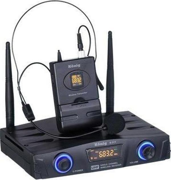 König K-311-Y UHF Kablosuz Yaka Mikrofon Seti - Image 1