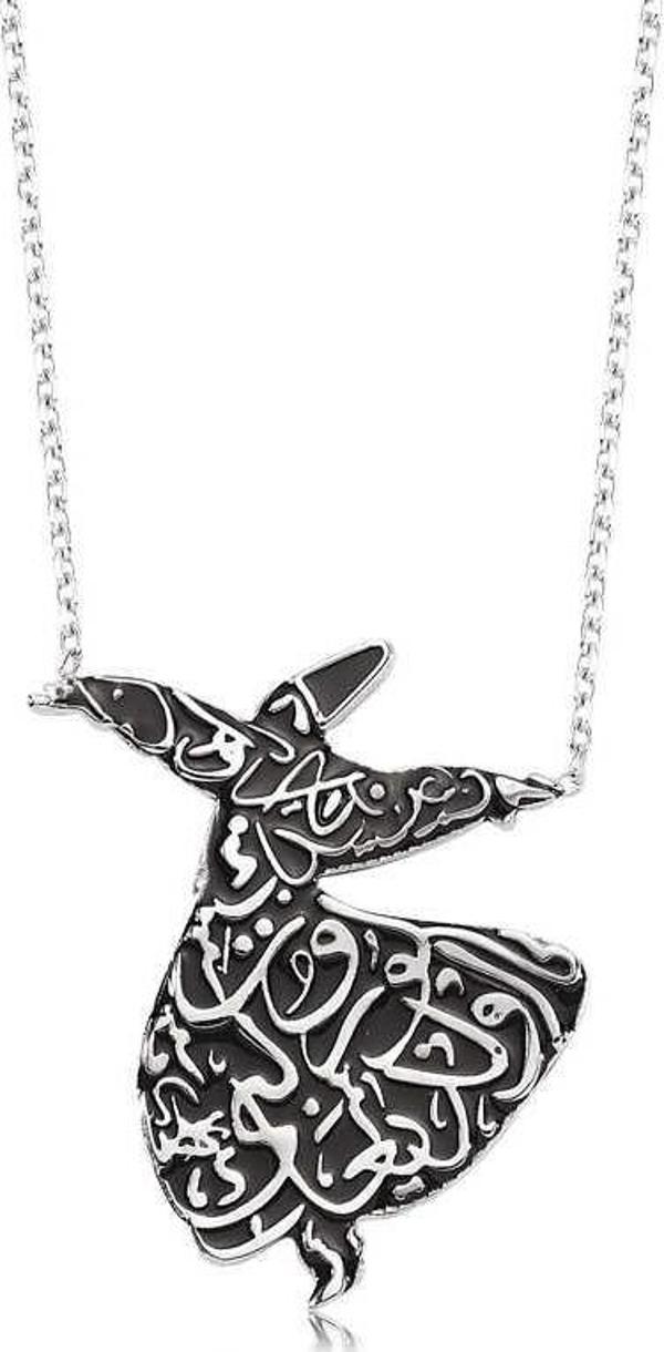 925 Ayar Gümüş Semazen Kadın Gümüş Kolye - Image 1