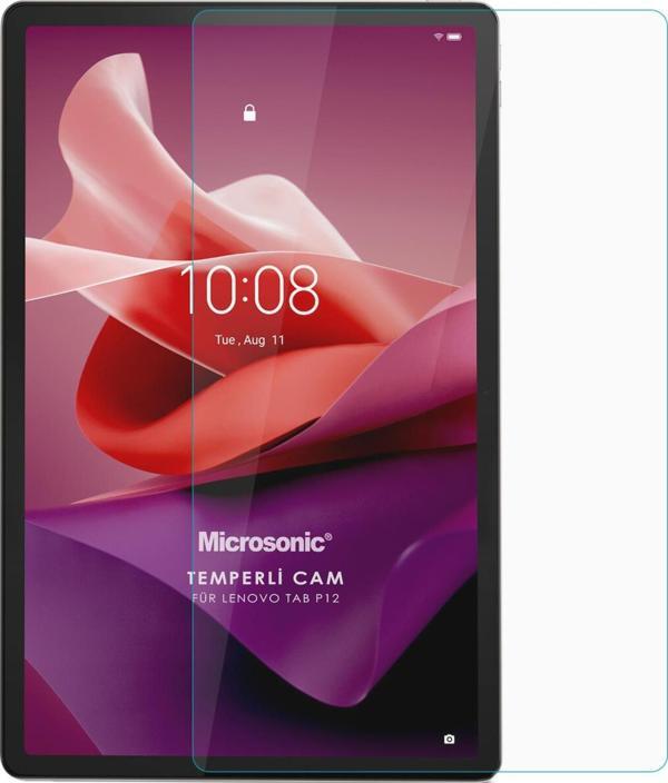 Microsonic Lenovo Tab P12 Tempered Glass Cam Ekran Koruyucu - Image 1