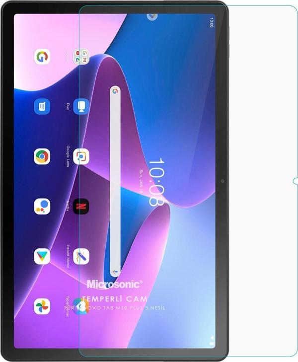 Microsonic Lenovo Tab M10 Plus 3.Nesil 10.6`` (TB-125F-TB-128F) Tempered Glass Cam Ekran Koruyucu - Image 1
