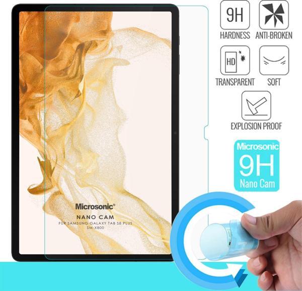 Microsonic Samsung Galaxy Tab S8 Plus X800 Nano Glass Cam Ekran Koruyucu - Image 1