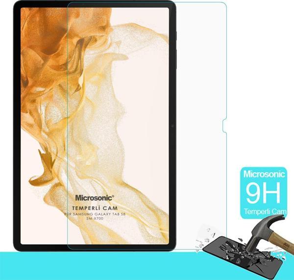 Microsonic Samsung Galaxy Tab S8 X700 Tempered Glass Cam Ekran Koruyucu - Image 1