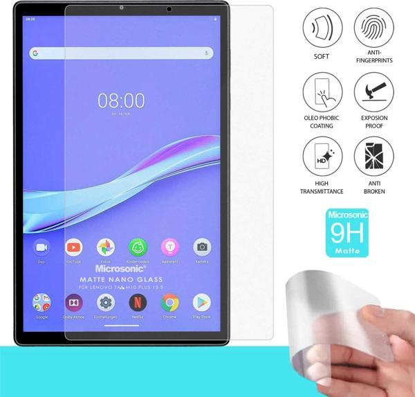Microsonic Lenovo Tab M10 Plus TB-X606F 10.3" (ZA5T0215TR) Matte Nano Glass Cam Ekran Koruyucu - Image 1