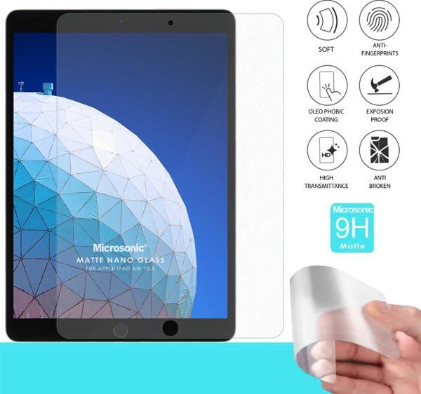 Microsonic Apple iPad Air 3 10.5'' 2019 (A2152-A2123-A2153-A2154) Matte Nano Glass Cam Ekran Koruyucu - Image 1