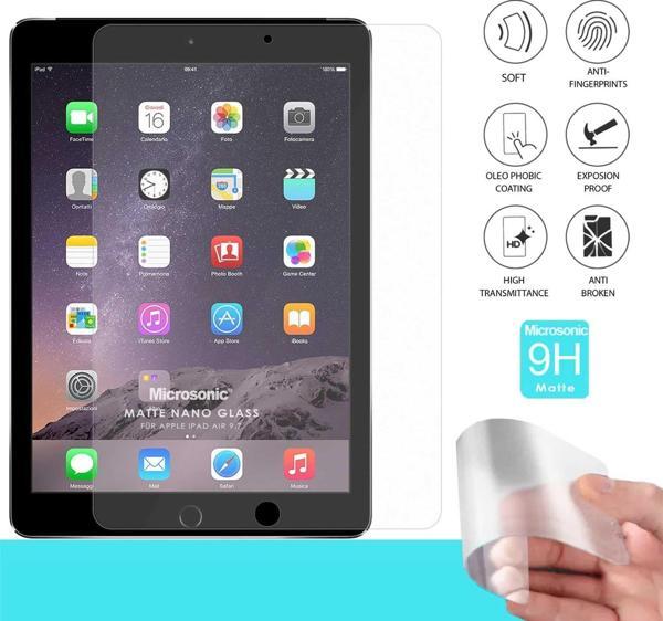 Microsonic Apple iPad 9.7 2017 (A1822-A1823) Matte Nano Glass Cam Ekran Koruyucu - Image 1