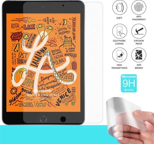 Microsonic Apple iPad Mini 4 (A1538-A1550) Matte Nano Glass Cam Ekran Koruyucu - Image 1