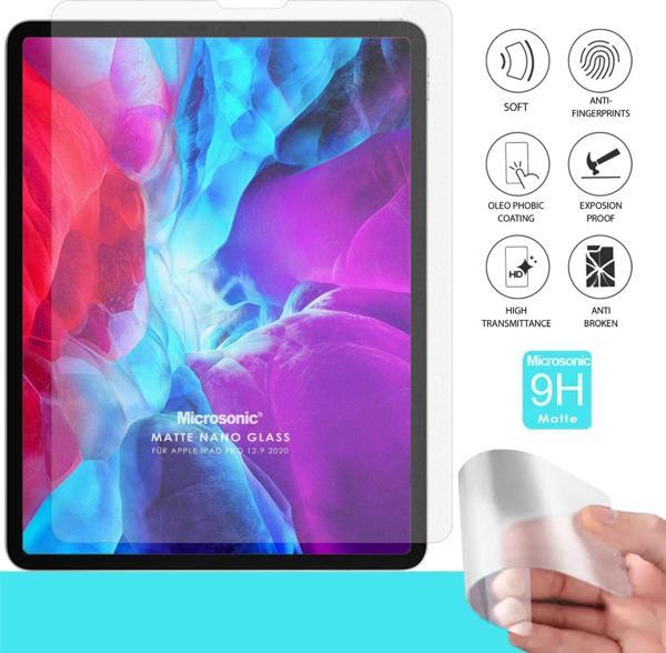 Microsonic Apple iPad Pro 12.9'' 2018 (A1876-A2014-A1895-A1983) Matte Nano Glass Cam Ekran Koruyucu - Image 1