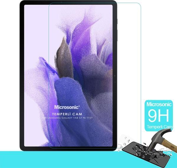 Microsonic Samsung Galaxy Tab S7 FE LTE T737 Tempered Glass Cam Ekran Koruyucu - Image 1