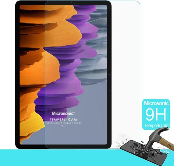 Microsonic Samsung Galaxy Tab S7 T870 Tempered Glass Cam Ekran Koruyucu - Image 1