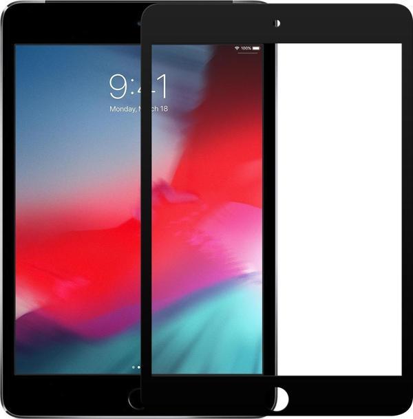Microsonic Apple iPad Mini 5 7.9'' 2019 (A2133-A2124-A2125-A2126) Tam Kaplayan Temperli Cam Ekran Koruyucu Siyah - Image 1