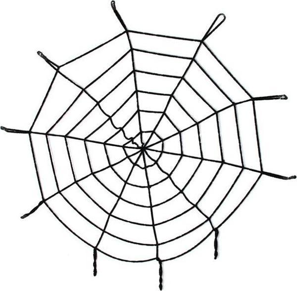 Parti Aksesuar Halloween Cadılar Bayramı Örümcek Ağ Dekor Siyah 1.5 Metre - Image 1