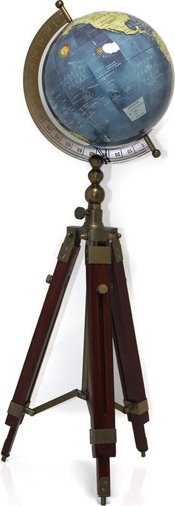 Tripod Standlı Dönen Dekoratif Dünya YerKüre Harita Hediyelik - Image 1