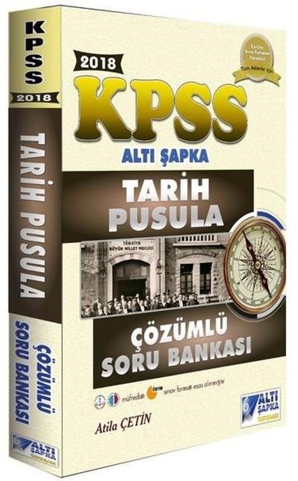 2018 KPSS Tarih Pusula Çözümlü Soru Bankası - Altı Şapka Yayınları# - Image 1