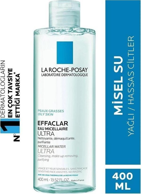 La Roche-Posay Effaclar Micellaire Water Ultra Yağlı Ciltler için Misel Su 400 ml - Image 1