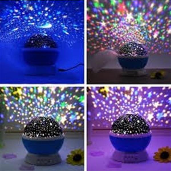Hediyebiziz STAR MASTER Star Lightning Renkli Yıldızlı Gökyüzü Projeksiyon Gece Lambası - PEMBE - Image 1