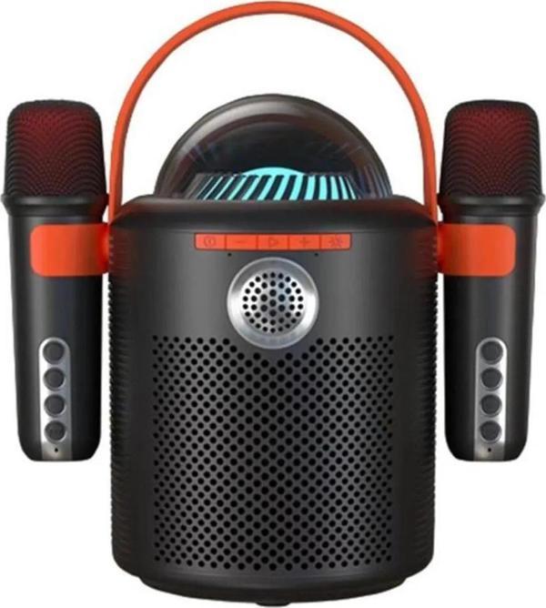 Bluetooth Aile Parti Seti Kablosuz Çift Mikrofon 6 Ses Degıstırme Siyah - Image 1