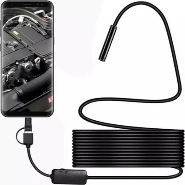 Endoskop Yılan Video Kamera Led'li 10 Metre 7 Mm Sert Kablo - Image 1