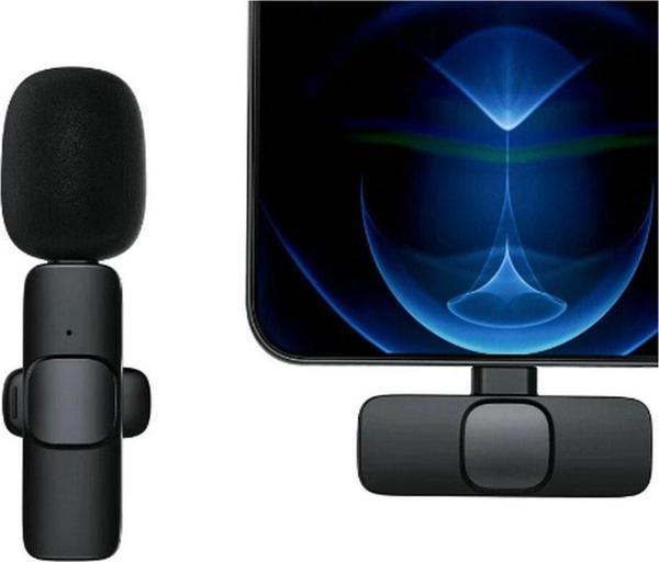Ios Girişli Telefon Uyumlu Wireless Youtube Facebook Tiktok Yayın Kablosuz Yaka Mikrofonu - Image 1