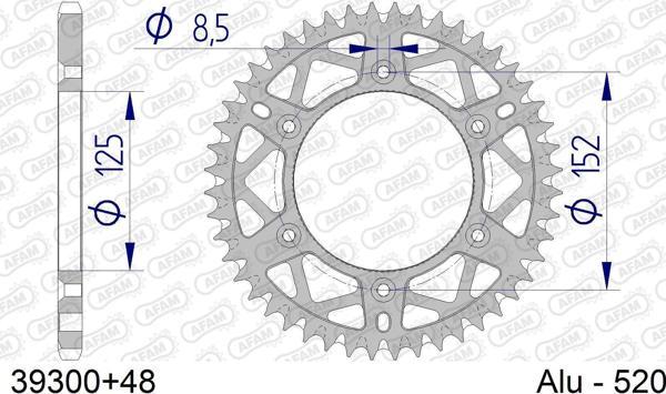 AFAM BETA 450 RR ENDURO ÇELİK ARKA DİŞLİ #520 - Image 1