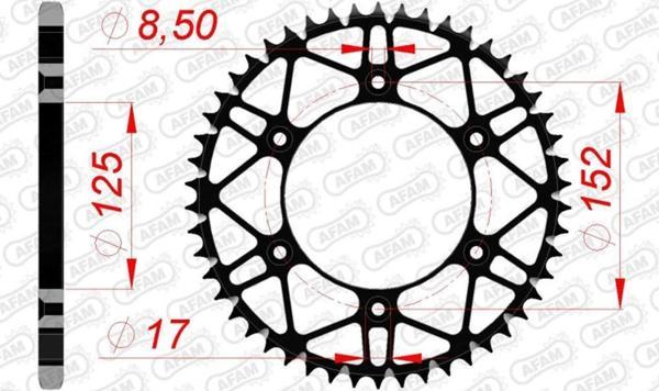 AFAM BETA ENDURO RR 350 2T ÇELİK ARKA DİŞLİ #520 S/C - Image 1