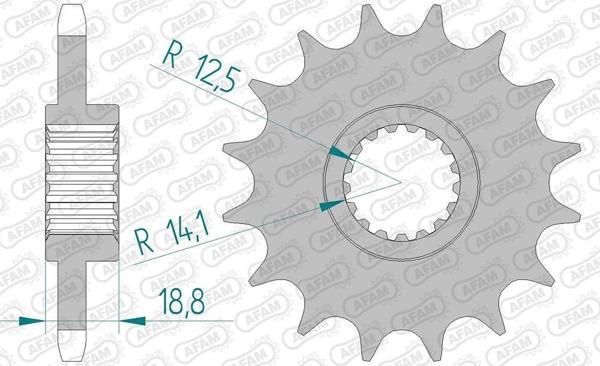 AFAM BMW F650GS/F700GS 08-18 KAUÇUK ÖN DİŞLİ #525 - Image 1