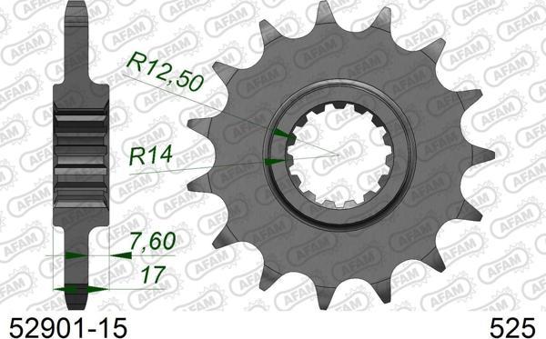 AFAM DUCATI 1199/1299 PANIGALE ÇELİK ÖN DİŞLİ #525 - Image 1