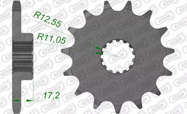 AFAM DUCATI MULTISTRADA 950 19-20 ÇELİK ÖN DİŞLİ #525 - Image 1