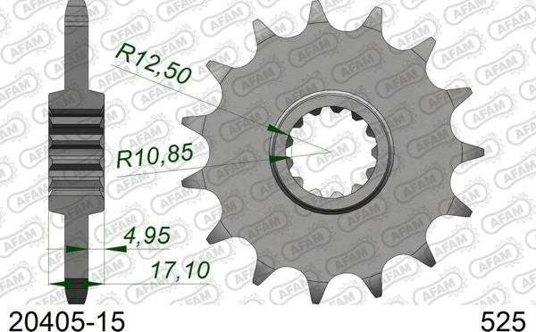 AFAM HONDA CBF 500 ÇELİK ÖN DİŞLİ #525 - Image 1