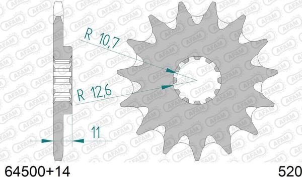AFAM HUSQVARNA TE250/TE450 ÇELİK ÖN DİŞLİ #520 - Image 1