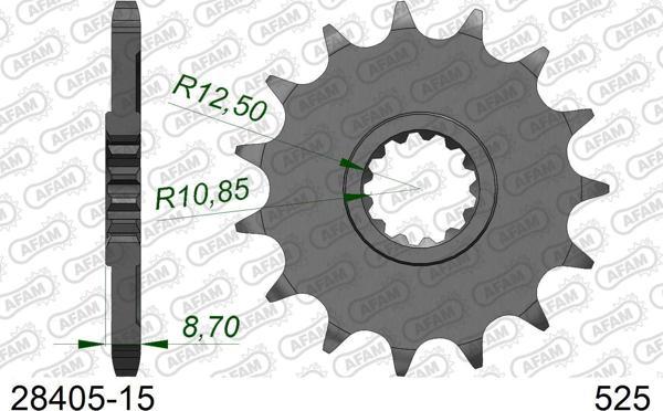 AFAM KAWASAKI KLZ 1000 VERSYS / Z1000 ÇELİK ÖN DİŞLİ #525 - Image 1