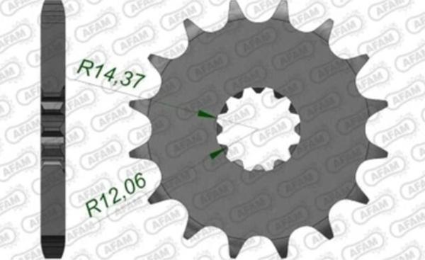 AFAM KAWASAKI ZZR-1400 KAUÇUK ÖN DİŞLİ #530 - Image 1