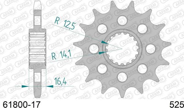 AFAM KTM 1290/1190/1090/1050 ADVENTURE ÇELİK ÖN DİŞLİ #525 - Image 1