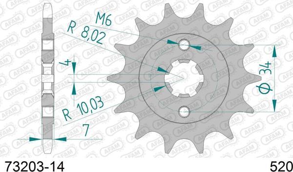AFAM KTM DUKE125/RC125, DUKE200/RC200 ÇELİK ÖN DİŞLİ #520 - Image 1