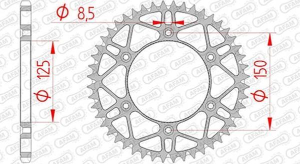 AFAM KTM SX/SX F/EXC/EXC F  SUPERLIGHT OFFROAD SLK ÇELİK DİŞLİ #520 - Image 1
