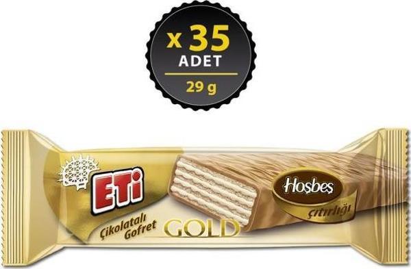 Eti Çikolatalı Gofret Gold 29 gr x 35 Adet - Image 1