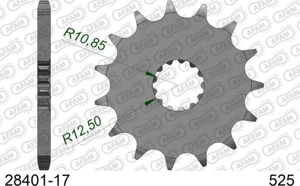 AFAM SUZUKI DL1000 V-STROM / KAWASAKI ZX-10R ÇELİK ÖN DİŞLİ #525 - Image 1