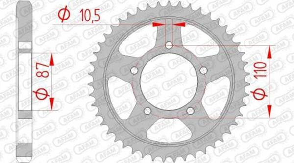 AFAM SUZUKI FZS600 FAZER / GSF600/650, GSX 600F ÇELİK ARKA DİŞLİ #530 - Image 1