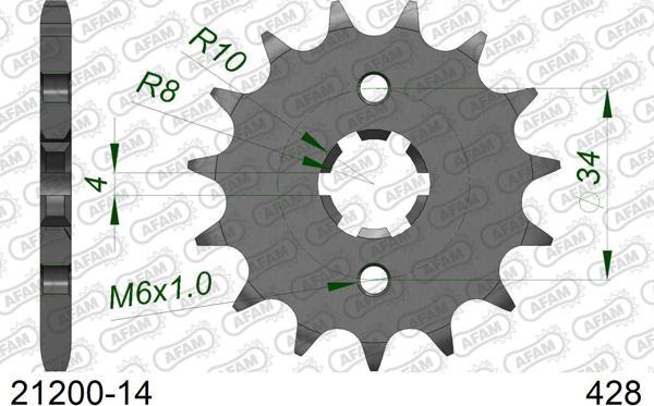 AFAM YAMAHA R125 2019 ÇELİK ÖN DİŞLİ #428 - Image 1