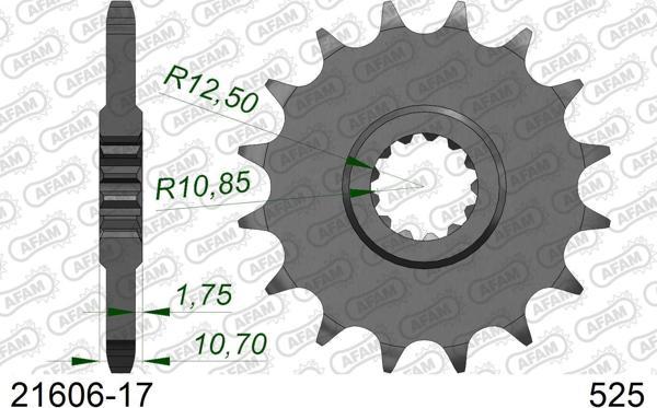 AFAM YAMAHA TDM850 ÇELİK ÖN DİŞLİ #525 - Image 1
