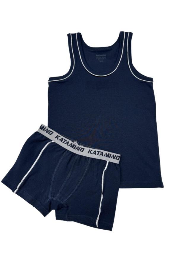 Benitto Kids Katamino Erkek Çocuk Pamuklu Atlet Boxer İkili Set - Image 1