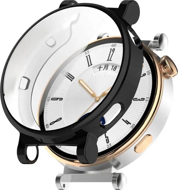Microsonic Huawei Watch GT4 41mm Kılıf 360 Full Round Soft Silicone Siyah - Image 1