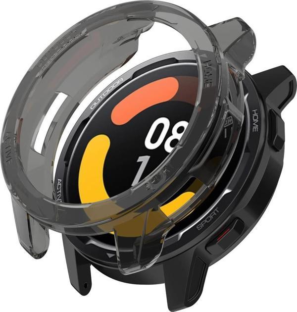Microsonic Xiaomi Watch S1 Active Kılıf 360 Full Round Soft Silicone Füme - Image 1