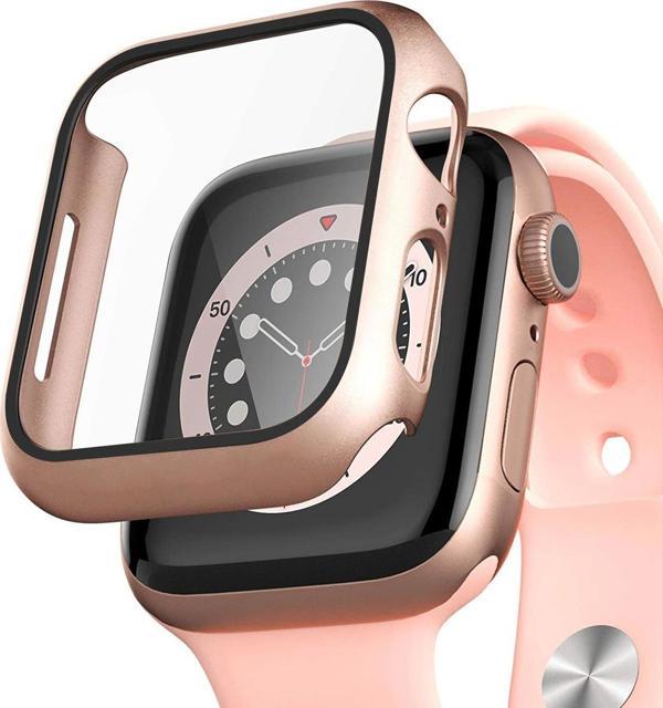 Microsonic Apple Watch Series 9 45mm Kılıf Matte Premium Slim WatchBand Rose Gold - Image 1