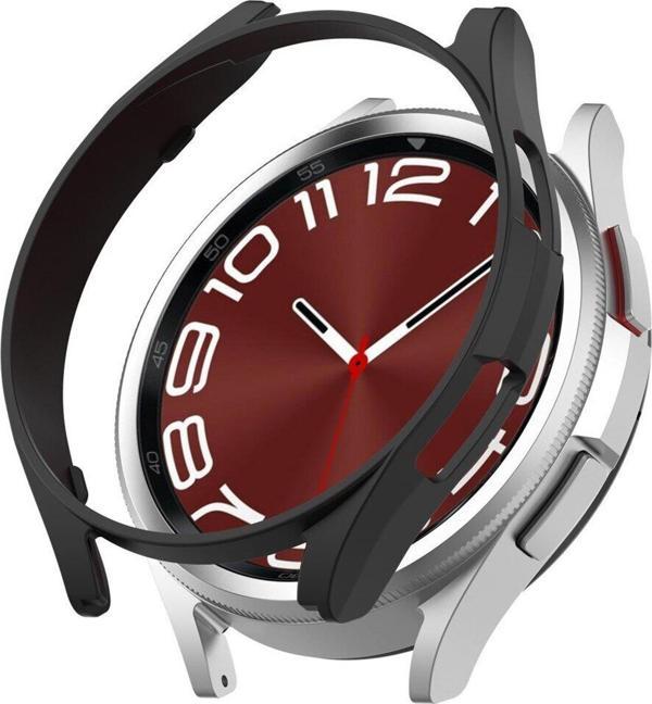 Microsonic Samsung Galaxy Watch 6 Classic 47mm Kılıf Matte Premium Slim WatchBand Siyah - Image 1